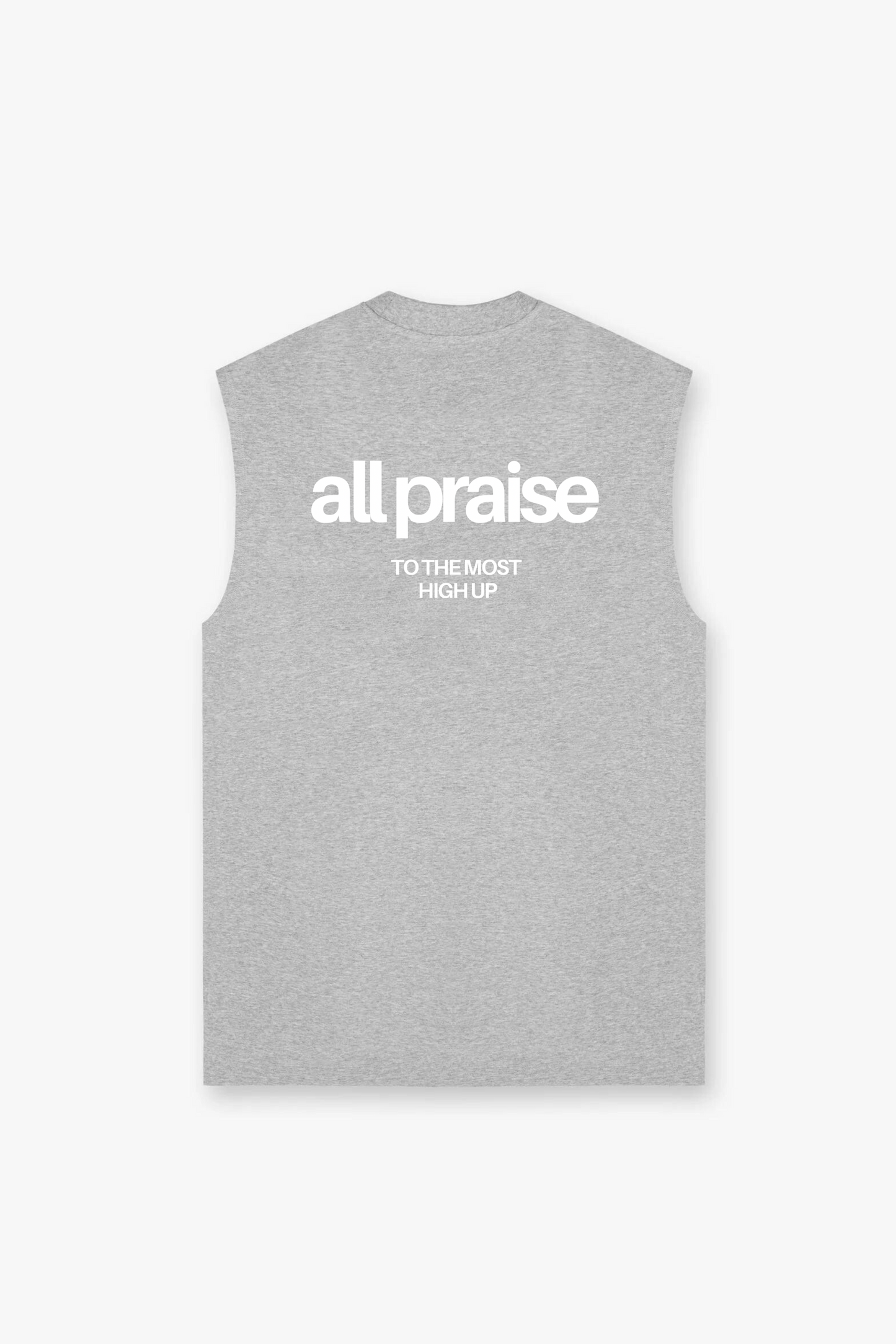 All Praise Grey Cut-Off Tee