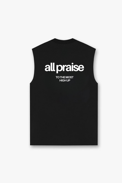 All Praise Black Cut-Off Tee